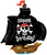 Betallic Mylar & Foil Pirate Ship Happy Birthday 46″ Balloon