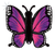 Betallic Mylar & Foil Radiant Butterfly Pink 46″ Balloon