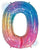 Betallic Mylar & Foil Rainbow Opal Megaloon Number 0 40″ Balloon