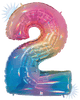 Rainbow Opal Number 2 34″ Balloon