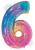 Betallic Mylar & Foil Rainbow Opal Number 6 40″ Balloon