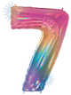 Rainbow Opal Number 7 34″ Balloon
