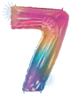 Rainbow Opal Number 7 40″ Balloon