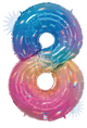 Rainbow Opal Number 8 34″ Balloon