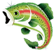 Globo holográfico de 29″ para pesca de peces de trucha arcoíris