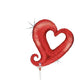 Red Tangled Heart 14″ Balloon (requires heat-sealing)