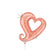 Betallic Mylar & Foil Rose Gold Chain of Hearts 14" Balloon (requires heat-sealing)
