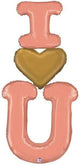Rose Gold Giant I Heart U 60″ Balloon