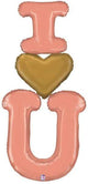 Rose Gold Giant I Heart U 60″ Balloon
