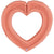Betallic Mylar & Foil Rose Gold Linking Heart 41″ Balloon