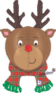 Rudolph The Red Nosed Reindeer 3D 35" Jumbo Balloon