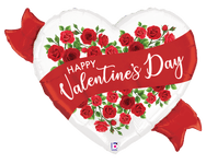 Betallic Mylar & Foil Satin Red Roses Valentine 37″ Balloon