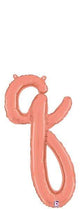 Script Cursive Balloon Letter Q Rose Gold