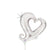 Betallic Mylar & Foil Silver Chain of Hearts 14″ Holographic Mini Shape Balloon