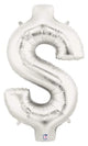 Silver Dollar Sign 40″ Balloon