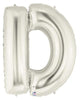 Silver Letter D 40″ Balloon