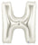 Betallic Mylar & Foil Silver Letter H 40″ Balloon