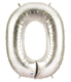 Globo Plata Letra O 40″