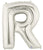 Betallic Mylar & Foil Silver Letter R 40″ Balloon