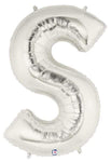 Betallic Mylar & Foil Silver Letter S 40″ Balloon