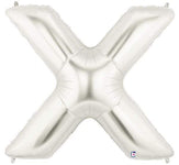 Betallic Mylar & Foil Silver Letter X 40″ Balloon