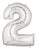 Silver Number 2 40″ Balloon