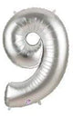 Silver Number 9 40″ Balloon