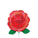 Betallic Mylar & Foil Single Red Rose (requires heat-sealing) 14″ Balloon