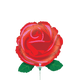 Rosa roja individual (requiere termosellado) Globo de 14″