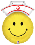 Betallic Mylar & Foil Smiley Nurse Emoji 28″ Balloon