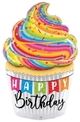 Globo gigante de 60 pulgadas con cupcake de entrega especial de feliz cumpleaños