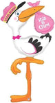 Betallic Mylar & Foil Special Delivery Stork It's A Girl 60″ Foil Balloon