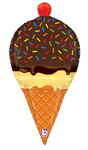 Betallic Mylar & Foil Sprinkles Ice Cream Cone 33″ Balloon