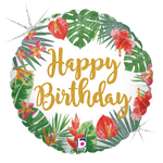 Betallic Mylar & Foil Tropical Happy Birthday 18″ Balloon
