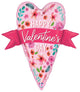 Día de San Valentín Banner Corazón 29″ Globo