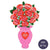 Globo Gigante de 60" con Ramo de Rosas para el Día de San Valentín