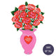 Valentine's Day Bouquet of Roses Giant 60" Balloon