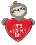 Betallic Mylar & Foil Valentine's Day Sloth 35″ Balloon