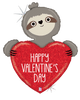 Valentine's Day Sloth 35″ Balloon