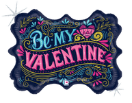 Betallic Mylar & Foil Vintage Be My Valentine 34″ Balloon