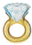 Betallic Mylar & Foil Wedding Ring Shape 37″ Balloon