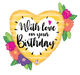 With Love on Your Birthday Heart 35″ Balloon