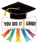 Betallic Mylar & Foil You Did It Grad Diploma 44″ Balloon