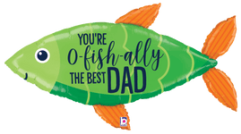 Betallic Mylar & Foil You're O'Fishally The Best Dad Fish 45″ Balloon