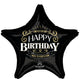 Birthday Aged to Perfection Black Star 28″ Balloon