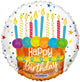Birthday Cake & Candle 18″ Balloon