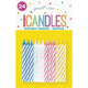 Birthday Candles Spiral Assorted (24 count)