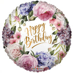 Birthday Floral  18″ Foil Balloon by Convergram from Instaballoons