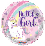 Birthday Girl Unicorn 18″ Foil Balloon by Convergram from Instaballoons
