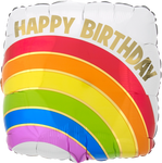 Birthday Gold Rainbow 18″ foil Balloon by Anagram from Instaballoons